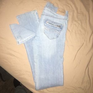 Abercrombie kids straight leg stretchy light jeans